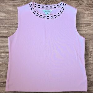 Misook Women's Light Pink Sleeveless Tank Top Size XL